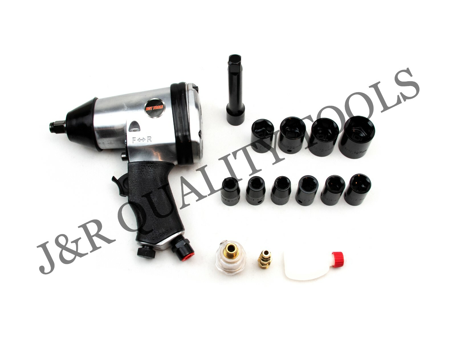1/2" AIR IMPACT WRENCH GUN KIT SOCKETS W/CASE