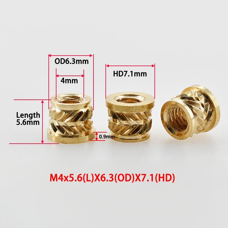 NEW Copper Threaded Insert Nuts M2–M8 Knurled Heat Set for 3D Print & Notebook