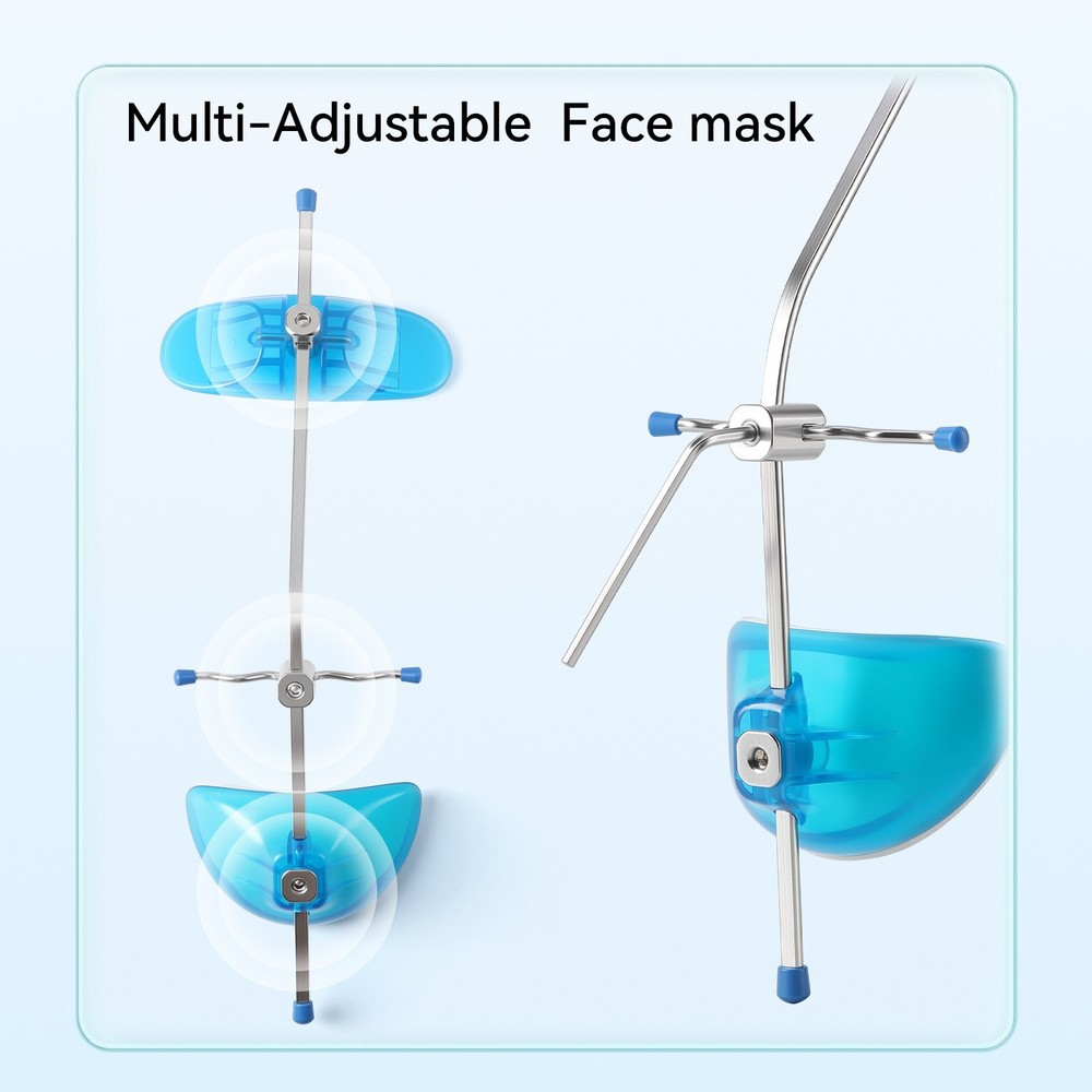 AZDENT Dental Adjustable Orthodontic Reverse Blue Pull Headgear Facemask
