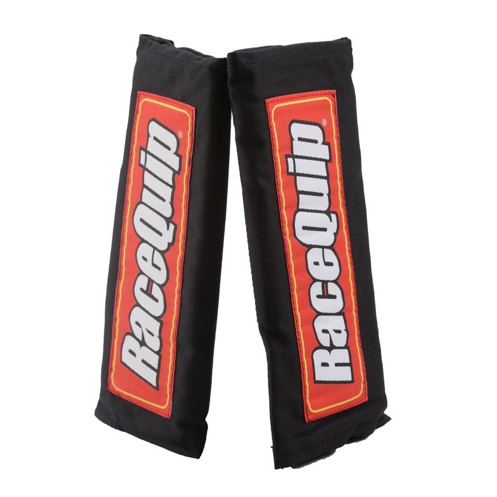 Racequip Seat Belt Shoulder Pad 767001; Harness Pads Black, 3 in., Pyrovatex