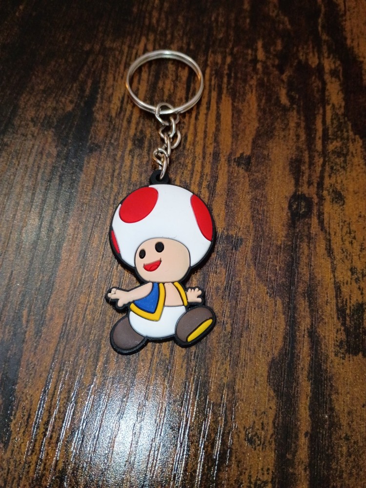 Toad Keychain Super Mario Bros PVC rubber