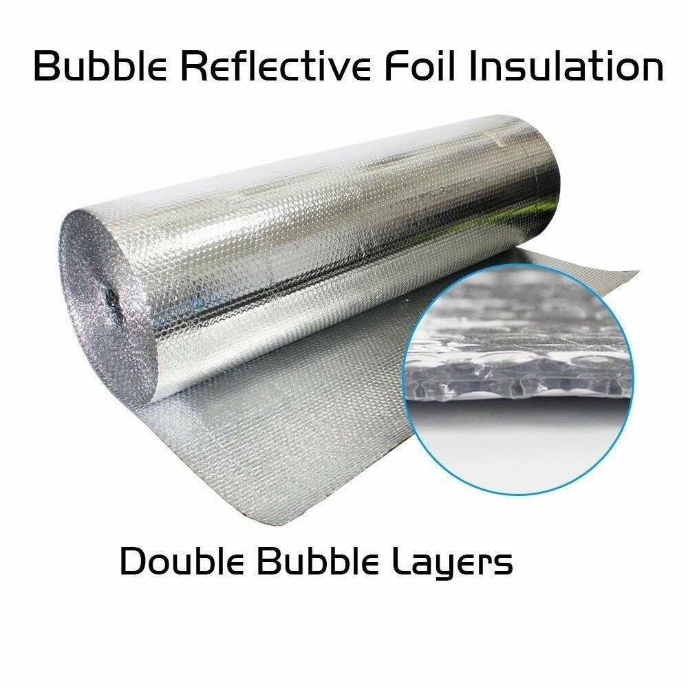 DOUBLE FOIL, REGULAR BUBBLE REFLECTIVE INSULATION WRAP 6" X 50'