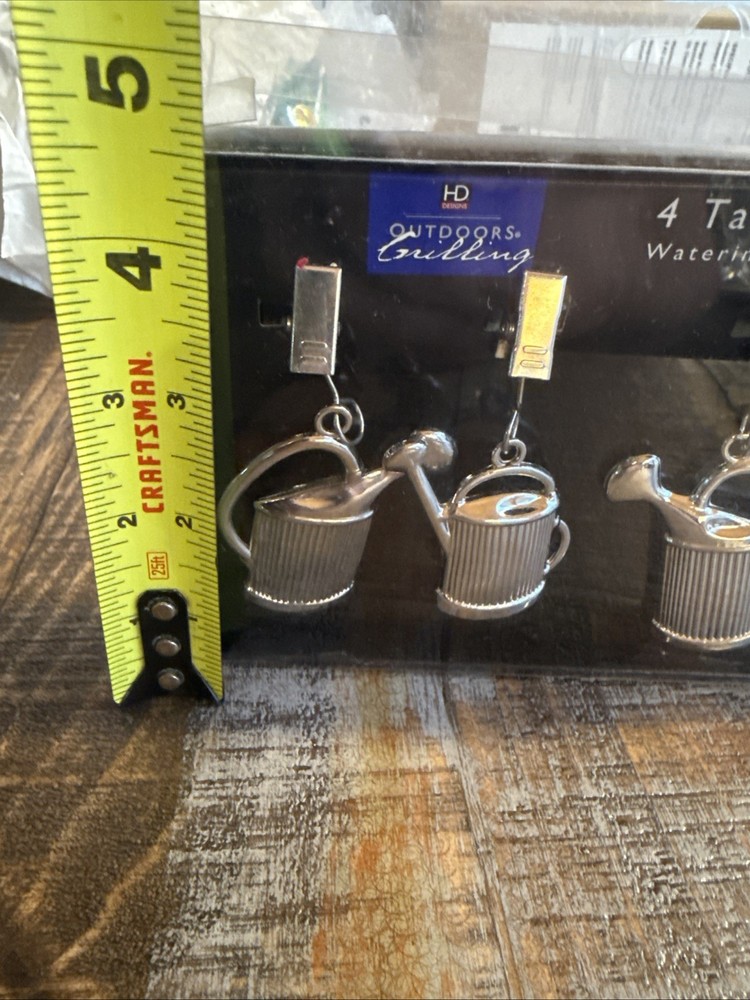 Tablecloth Weights Watering Cans 4pc. NOS