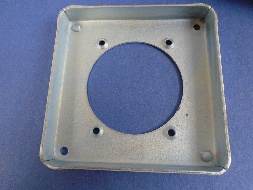 Raco 4" Square Exposed Work Single Receptacle Cover 2-1/4" Diameter