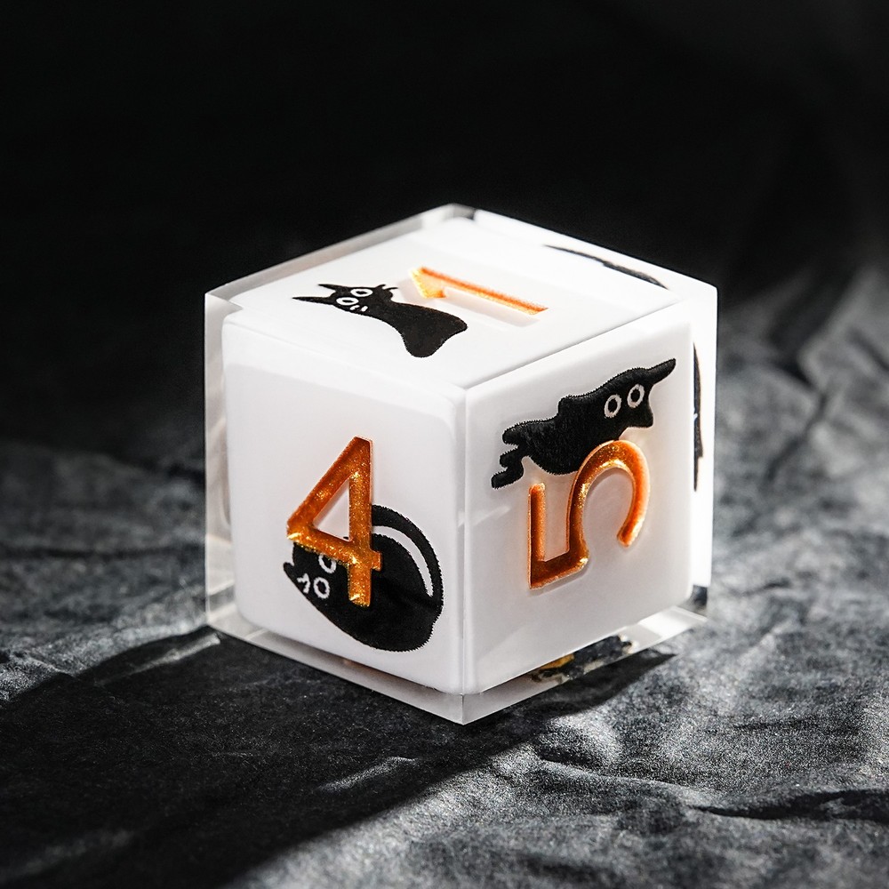7 DND Dice Set Cute Cat Pattern Polyhedral Dice for Dungeons & Dragons Tabletop