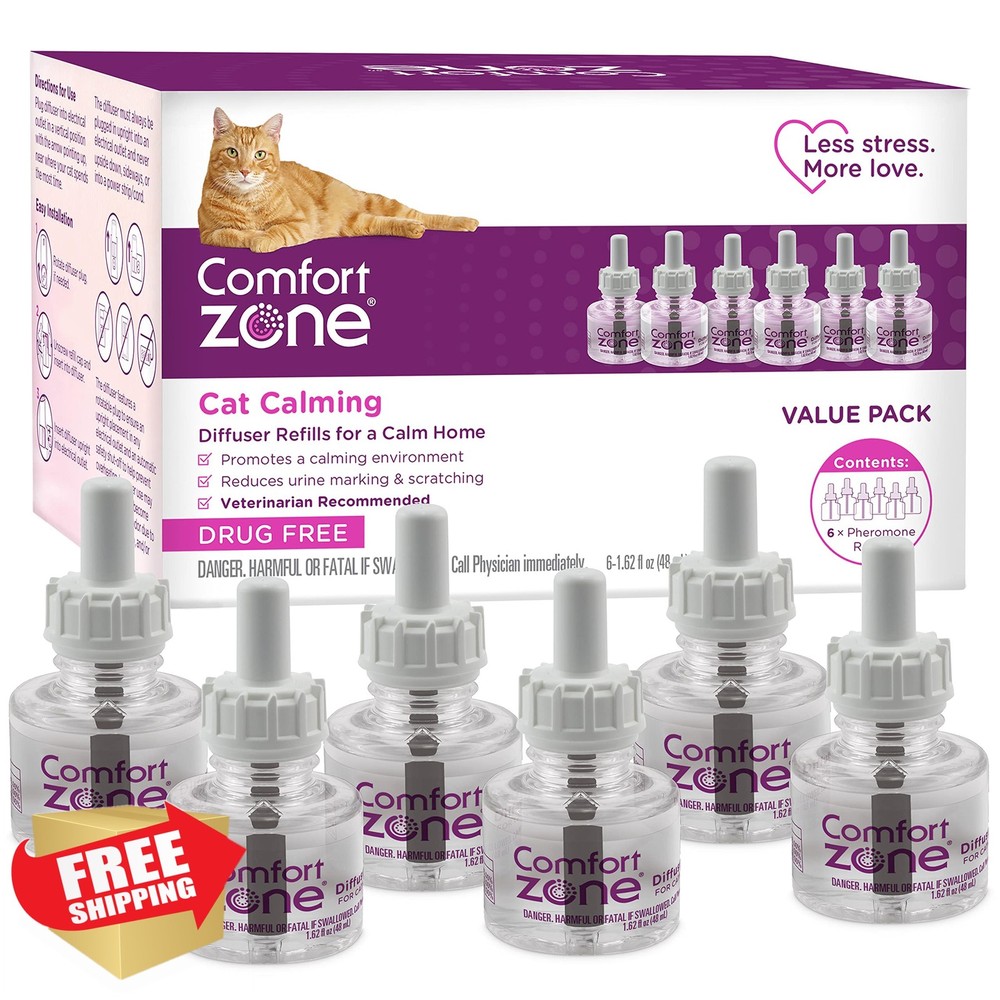 Comfort Zone Cat Calming Diffuser Refill 6 Pack