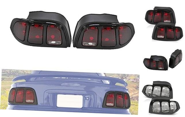 Tail Lights Assembly Compatible with 1996-1998 Ford Mustang Replacement for