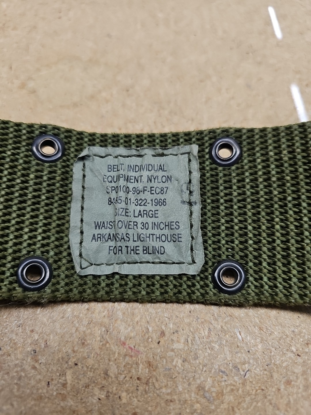 Large US Military Individual Equipment Belt ALICE LC-2 LC2 OD Green Army USGI E7