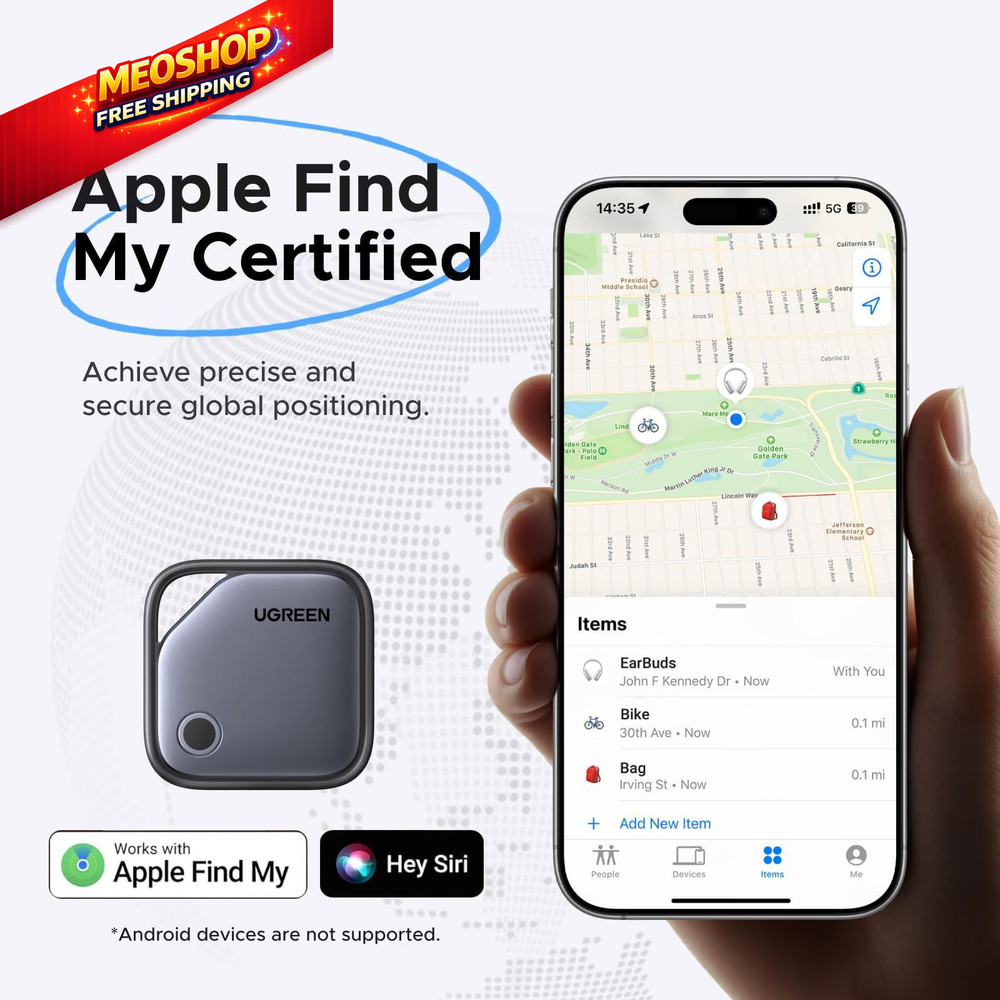 UGREEN FineTrack Air Tracker Tags (iOS Only) 4 Pack, 2-Year Replaceable...