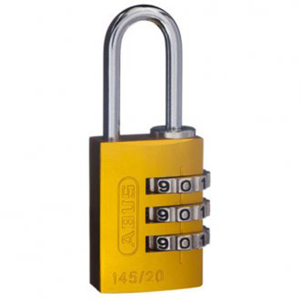 Combination Padlocks - Resettable ABUS 20mm x4 BULK LOT High quality - YELLOW