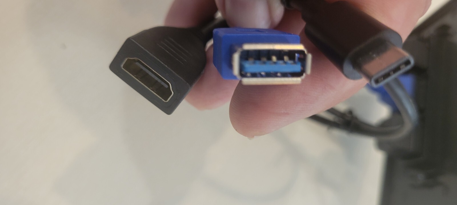 Black 3Ports HDMI USB3.0 & USB-C Keystone Wall Plate Modular Faceplate USA stock