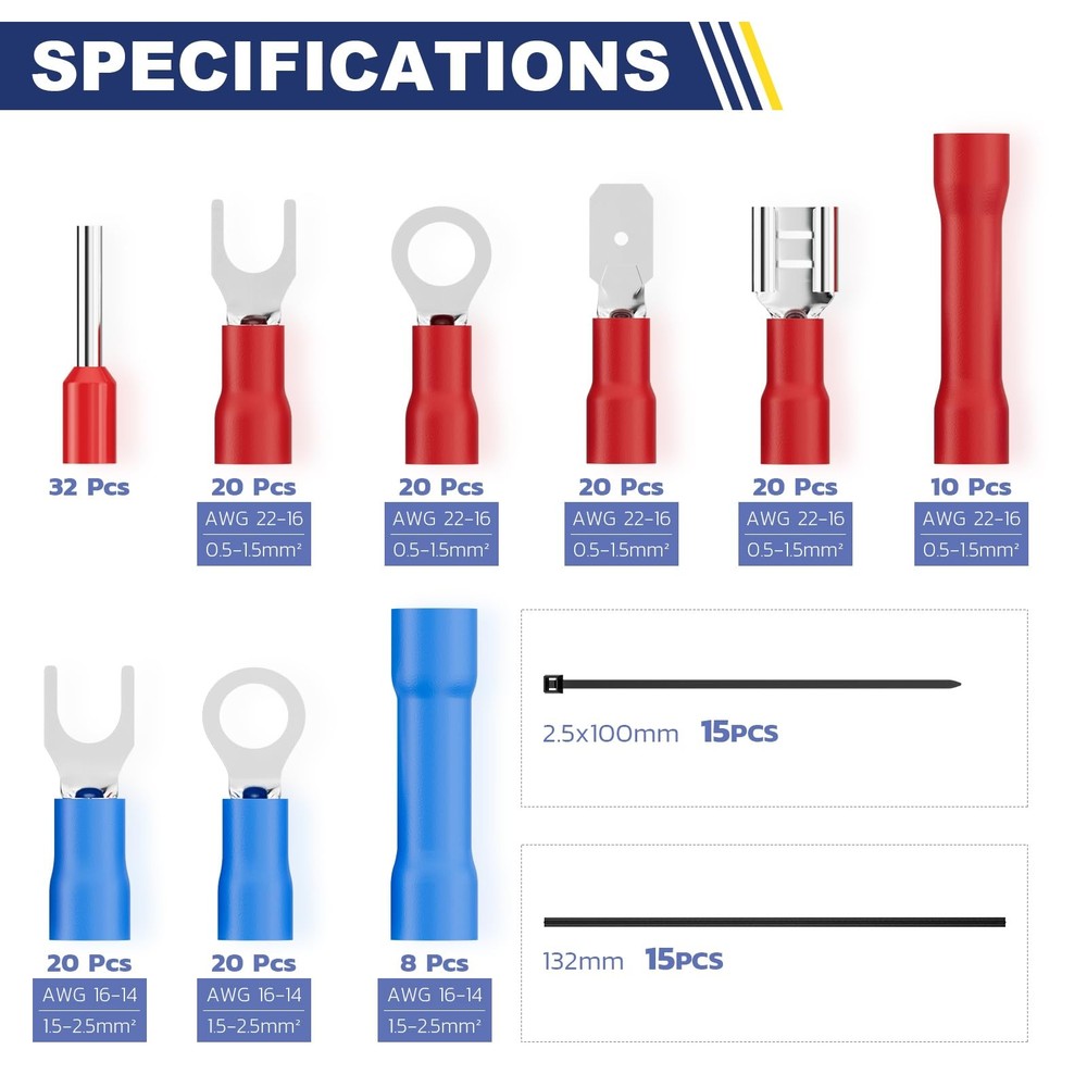 201PCS Wire Stripper Kit - Automatic Wire Stripping Tool for AWG 24-10 Cables...