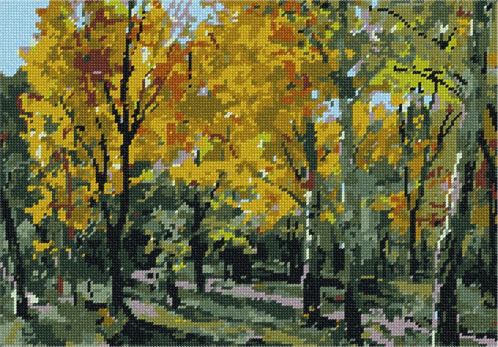 Autumn Trees Needlepoint Kit or Canvas