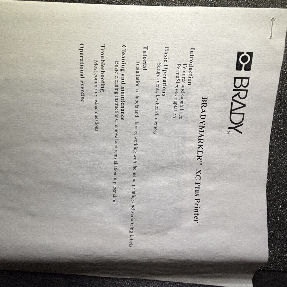 Brady Bradymarker XC Plus Printer in Case w/ Brady Printing Roll