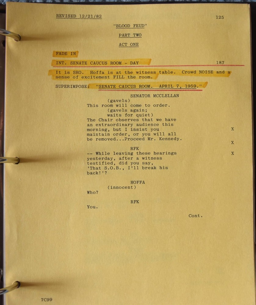 1982 Blood Feud Original Revised Final Draft Script + Shooting Schedule & More