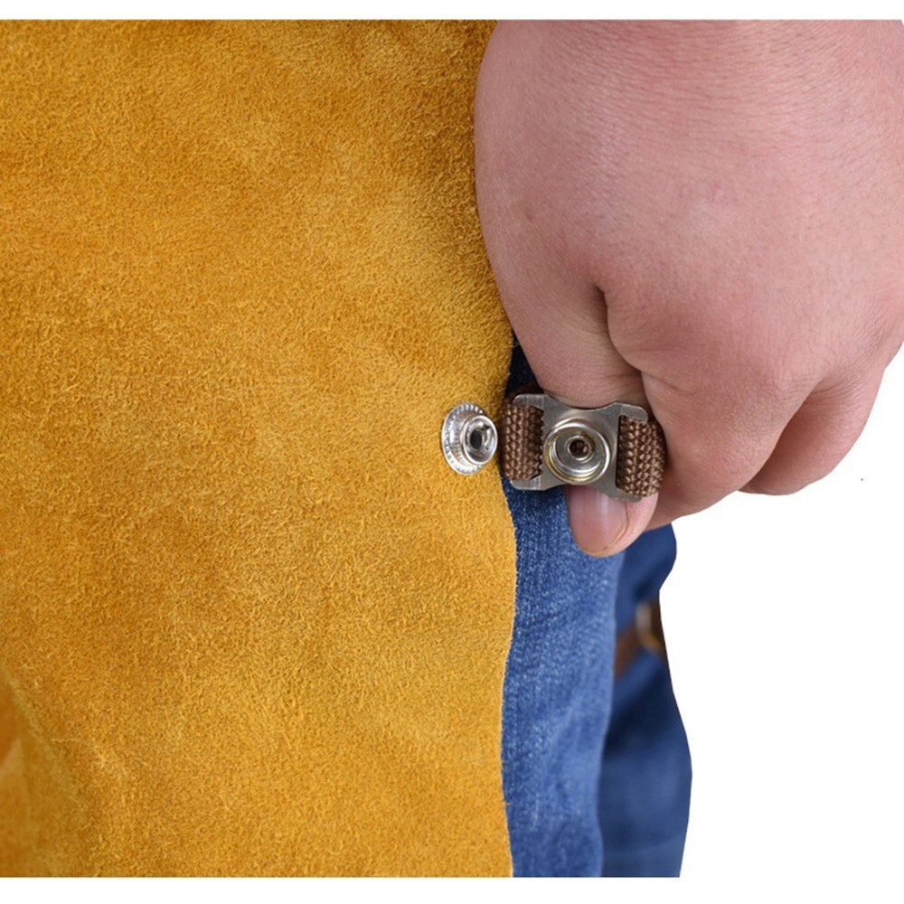 Fire Resistant-Chaps Adjustable Welding-Chaps Adjustable Buttons Cut Resistant