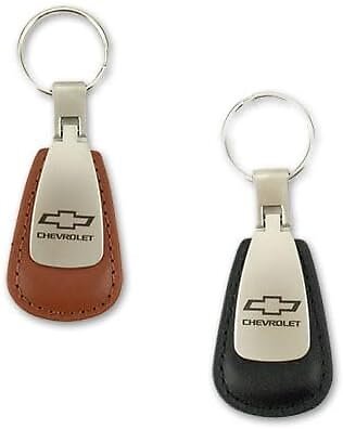 SR1 Performance Chevy Bowtie Leather Teardrop Key Chain - Officially Licensed...