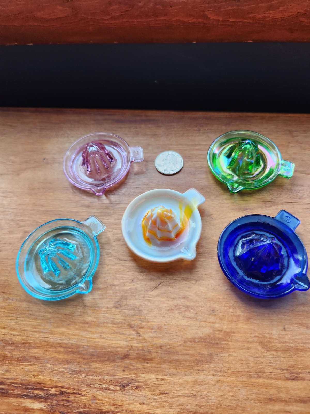 5 Edna Barnes Mini Reamers, Mosser Glass