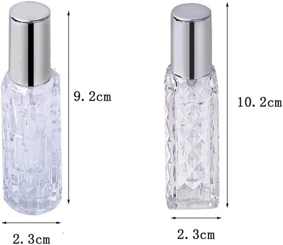 10-Pack 12Ml Clear Glass Perfume Atomizer, Empty Refillable Spray Bottle