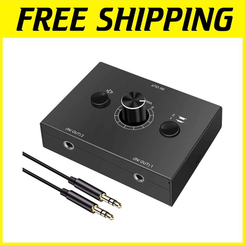 Mini 3.5mm Stereo Audio Selector Splitter Box