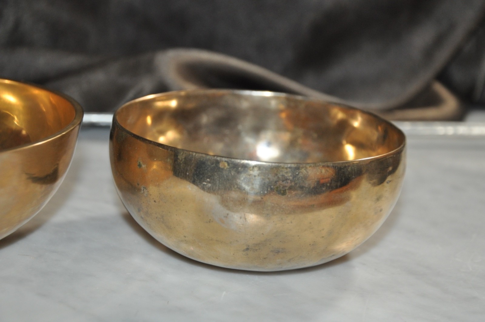 Tibetan Singing Brass Bowl Bowls Pair