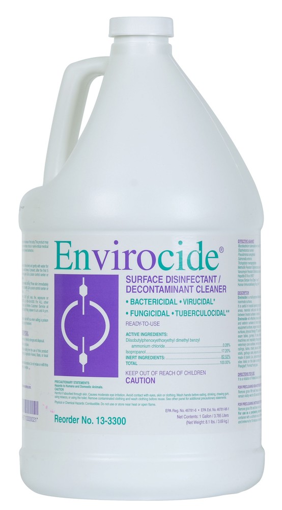 Metrex 13-3300 Envirocide Intermediate Level Surface Instrument Disinfectant 1ga