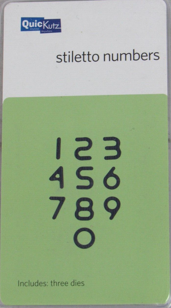 QuicKutz Stiletto Numbers 2x2, 3 Cutting Die Set TS-0605