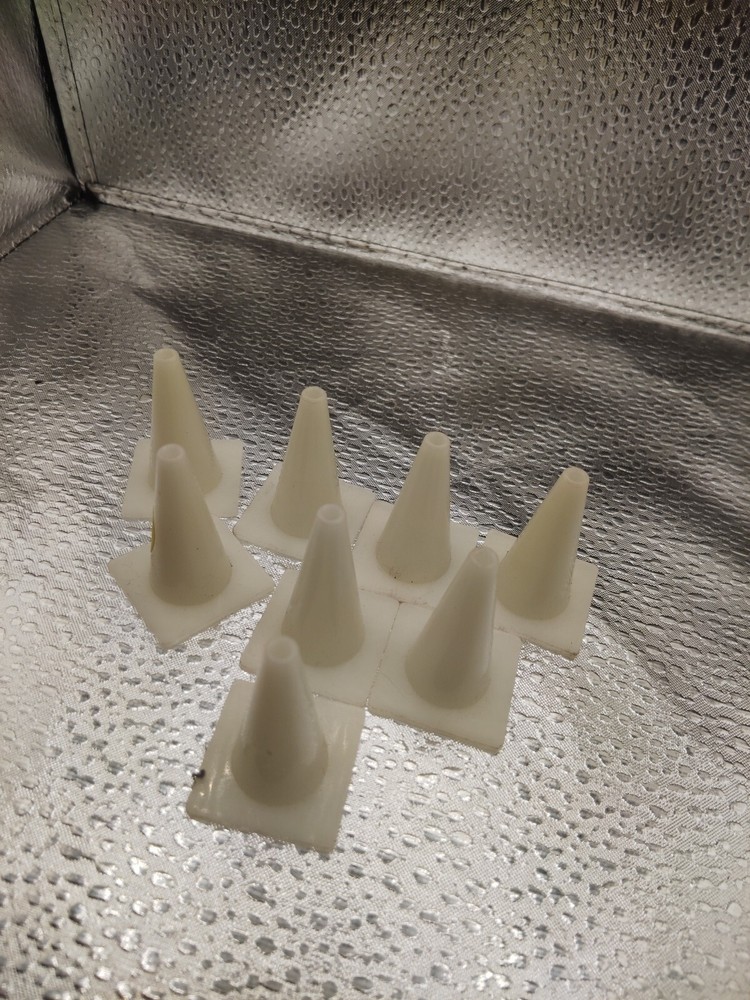8 Small Glow In Dark Cones