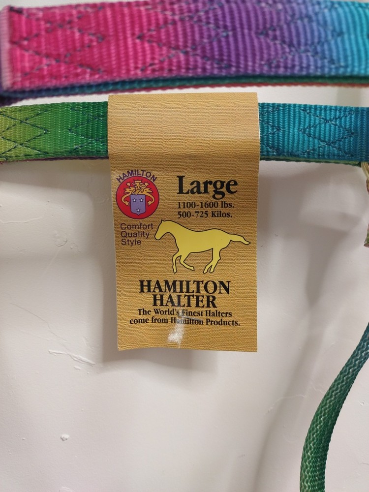 Adjustable Hamilton Halter LARGE 1100-1600lbs solid brass Hardware