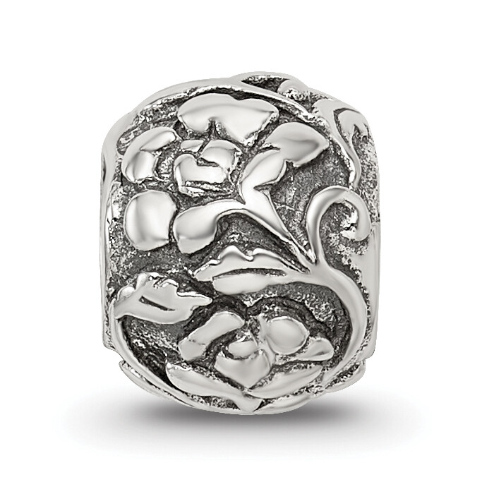 Silver Reflections Floral Bead QRS1012