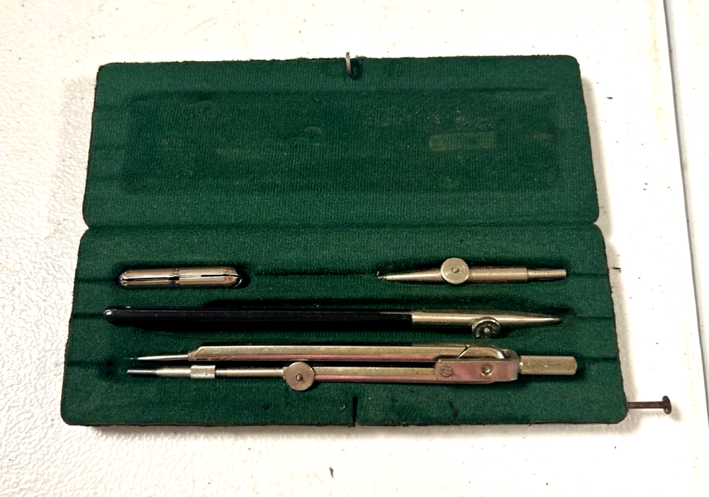 Vintage 1202H Germany U.S. Zone Dietzen Drafting Set with Original Case