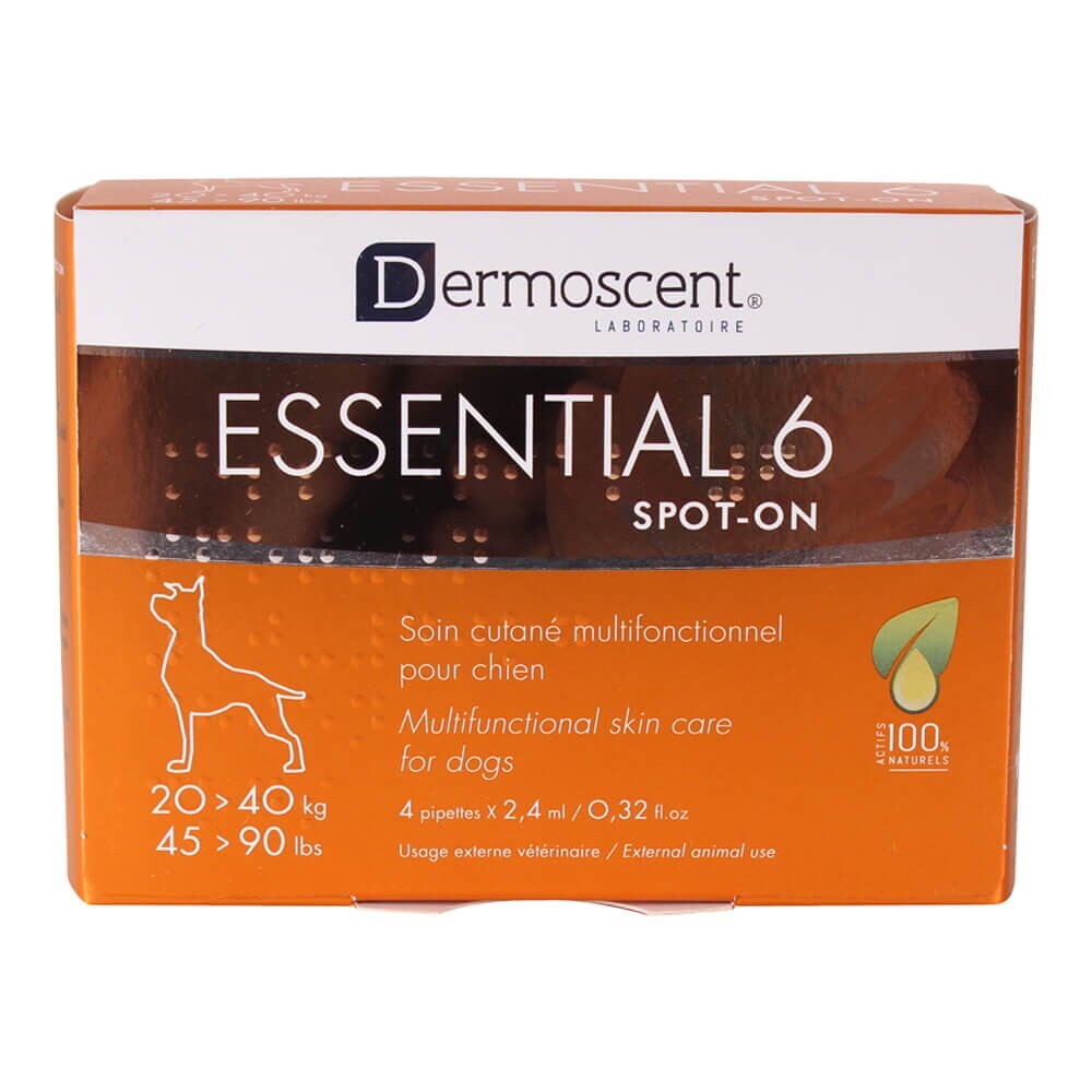 Dermoscent Essential 6 Spot-On for Dogs 45-90LB 4 COUNT BOX