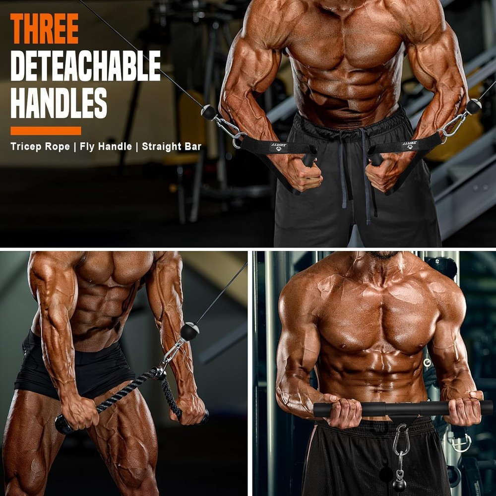 Cable Pulley System Gym LAT Pull Down Arm Workout Equipment