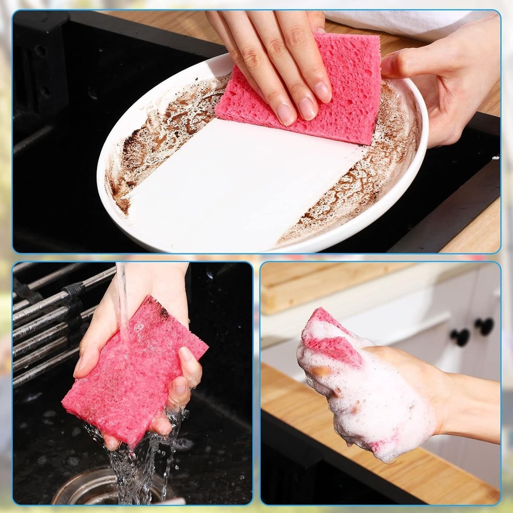 100 Bulk Kitchen Sponges Multicolor Pack