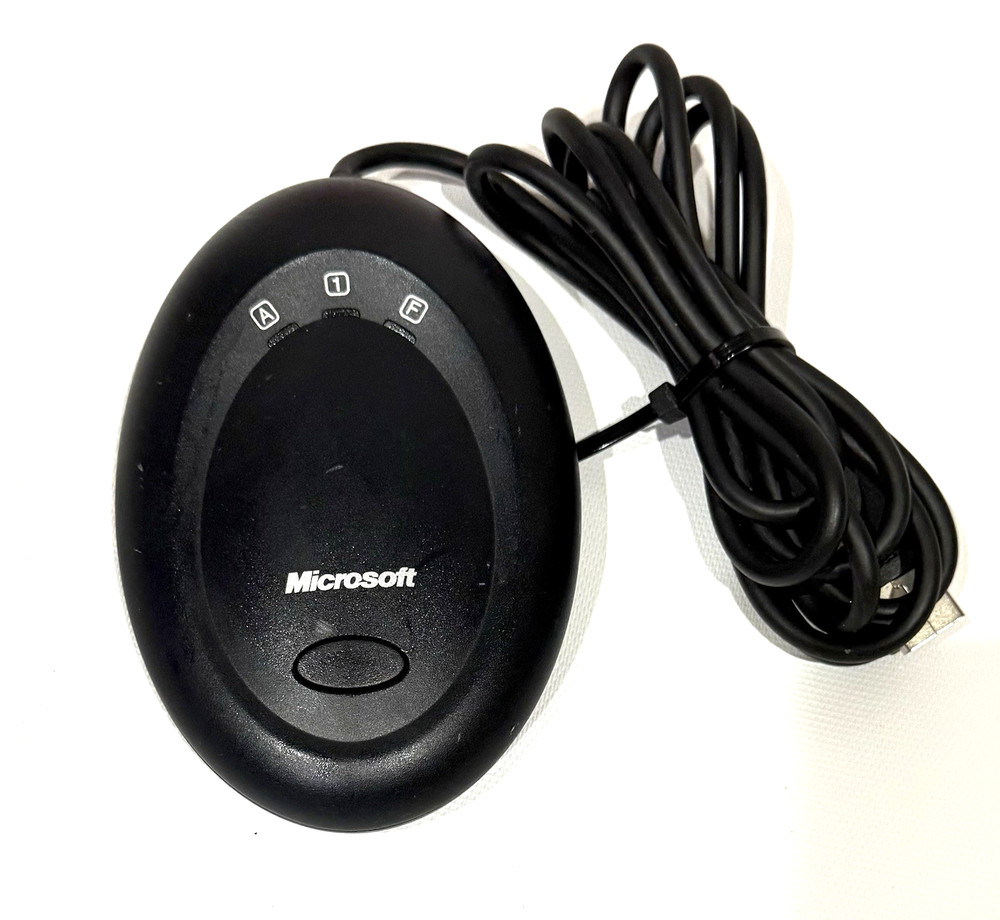 Microsoft Wireless Desktop Mouse Keyboard Receiver 3.1 Model 1028 Portable Black