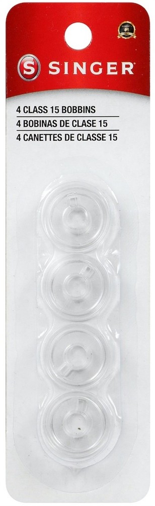 Singer Notions 2134 Plastic Class 15 Bobbins-4/Pkg (12Pk)
