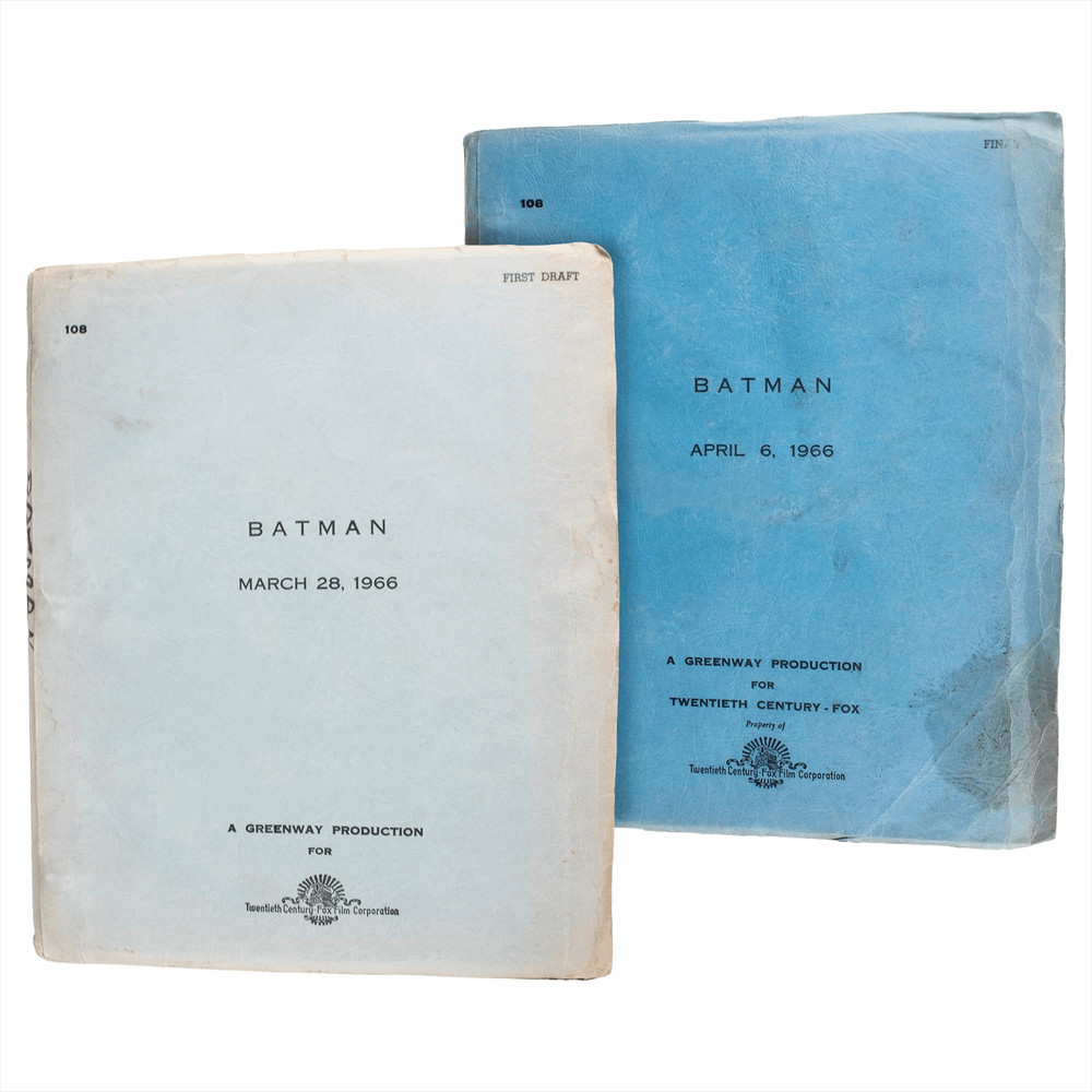 Batman: The Movie (1966) First and Final Draft Scripts w/COA