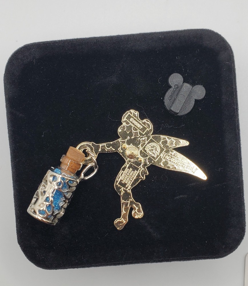 Disney Pins Tinker Bell With Glass Jar Pixie Dust