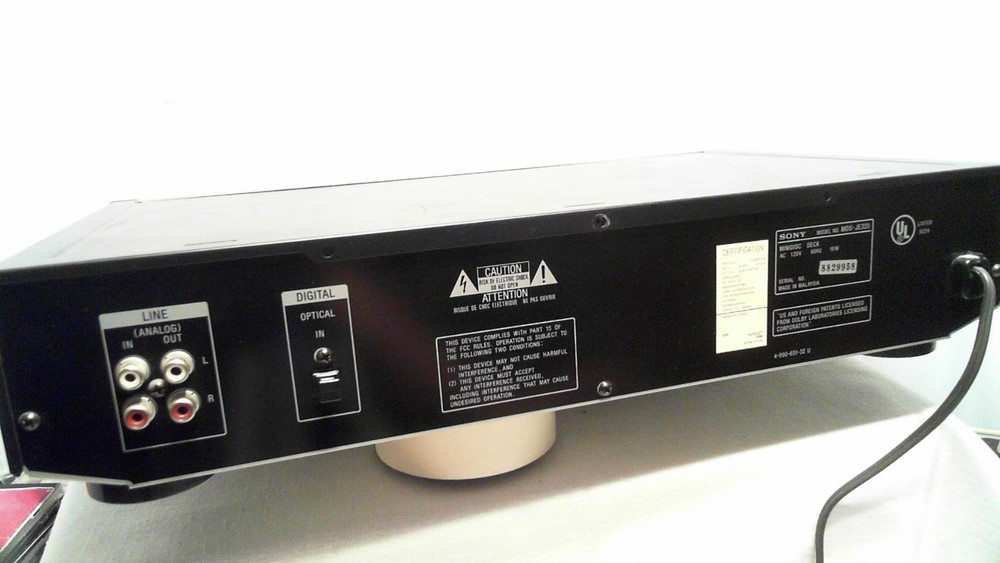 Sony MDS JE320 Mini Disc Deck Recorder Player TEST WORKING (SEE VIDEO)