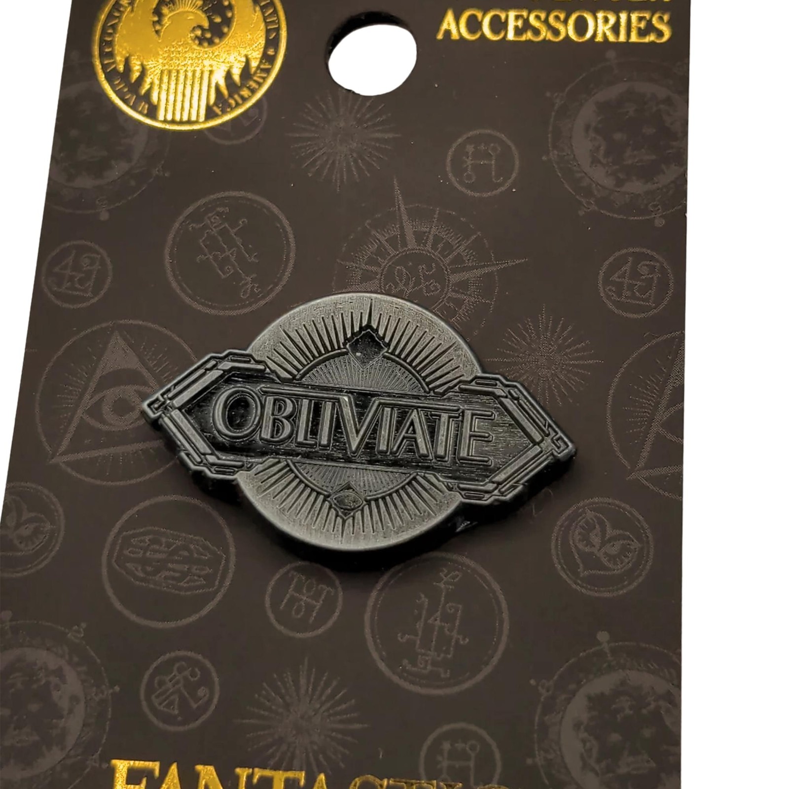 Harry Potter Fantastic Beasts Pewter Lapel Pin Obliviate