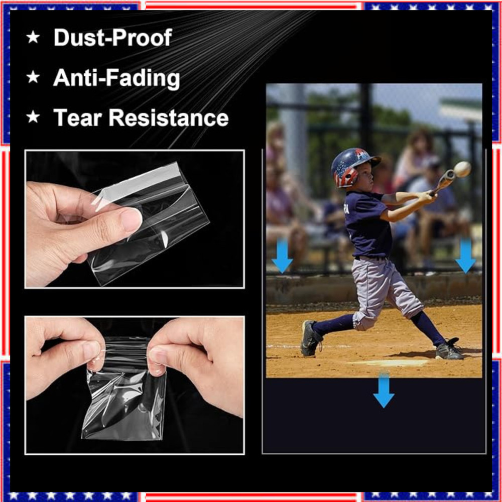 Trading Card Sleeves Soft PVC plastic Case Holder 500 ! Baseball Cards Topload