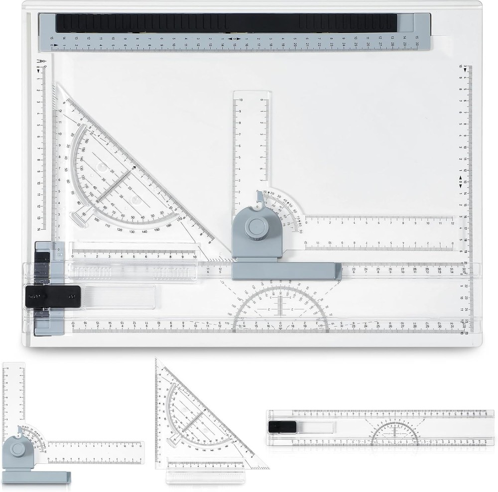 A3 Portable Drawing Board Multi-Function Metric Drafting Table Drafting Board W/