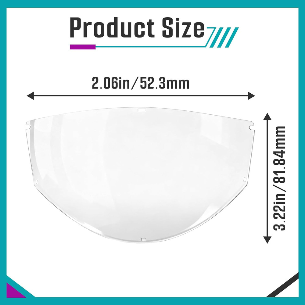 4 Pcs Face Shield Replacement Window for Premium Face Shield Mask, Protective Le