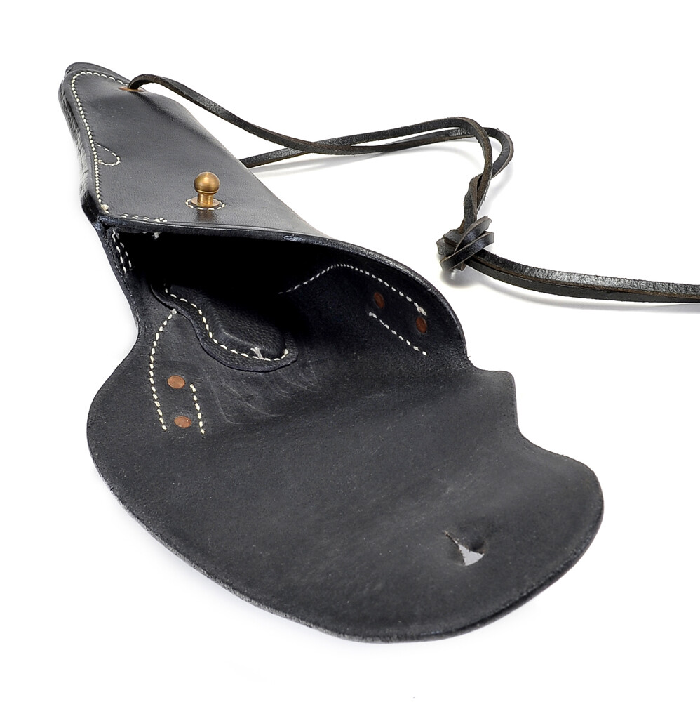 Black Leather US M1916 Colt 1911 .45 Holster Premium Drum Dyed Leather Left Hand