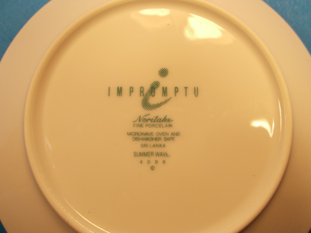 Noritake China Summer Waves 4096 Pattern Cup & Saucer Set
