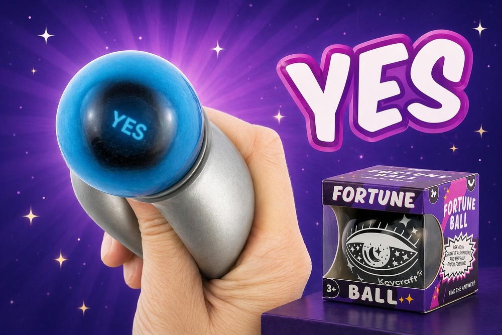 Silver Fortune Ball Squishy Stress Fortune Answer Question 8 Ball Squeeze