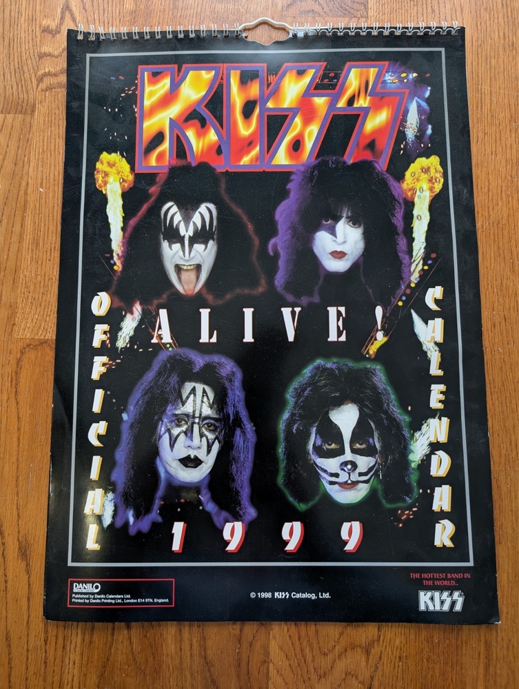 Kiss ALIVE! 1999 Official Large 17x15 In Wall Calendar!