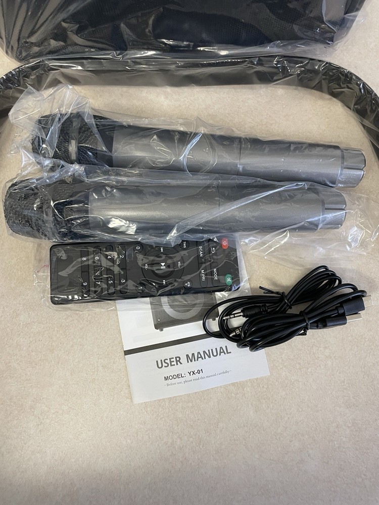 Karaoke Machine with 2 Wireless Microphones & Remote Control, Speaker Audio