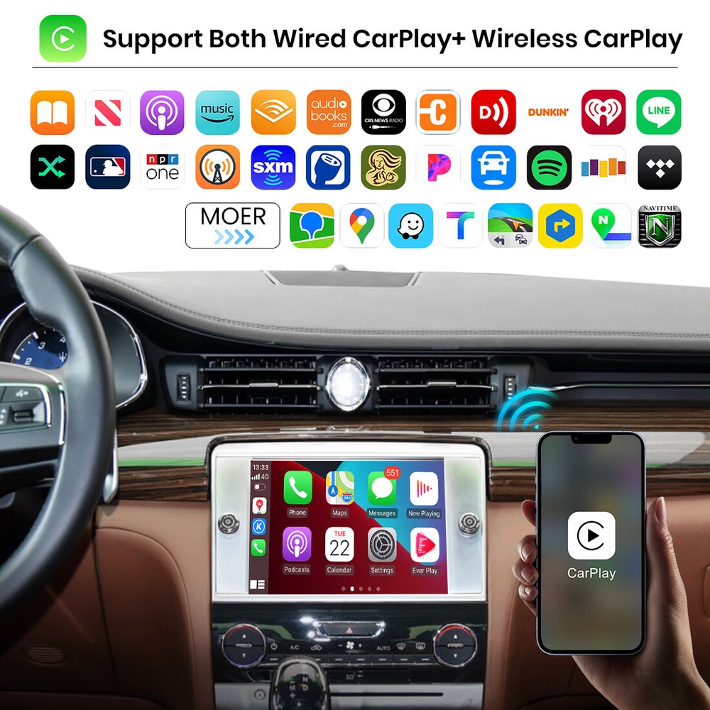 For Maserati/Dodge Wireless Carplay, Android Auto Retrofit Kit Decoder USA 2025