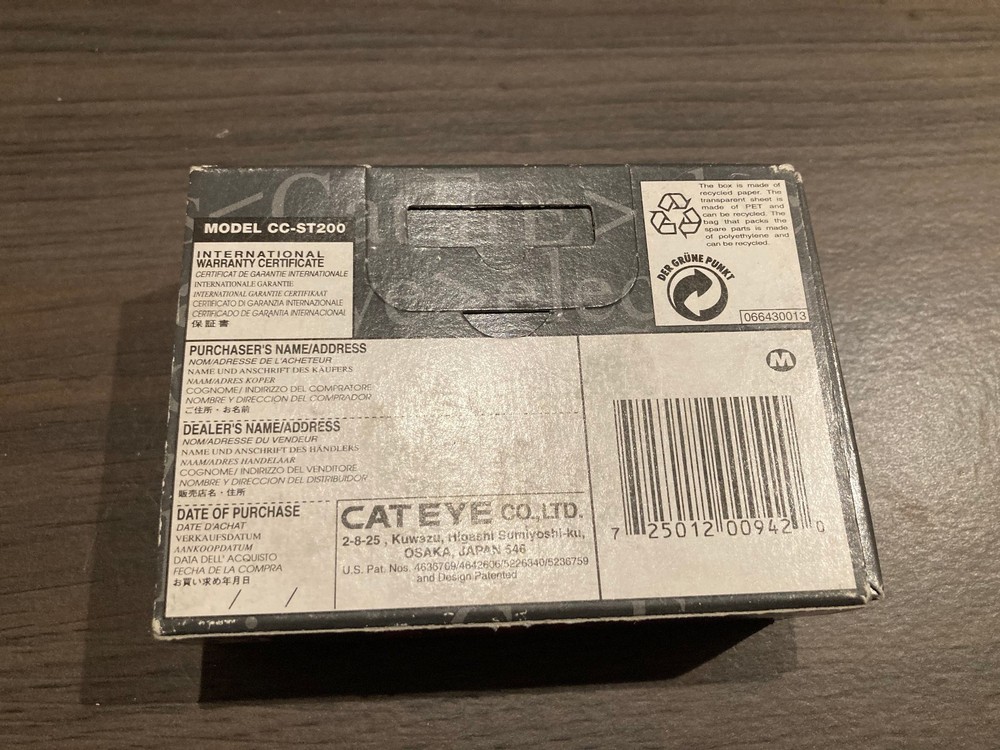 TOMO Cat Eye Cyclocomputer - Bike Computer CC-ST200 - NEW
